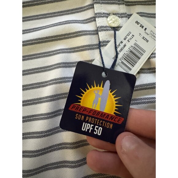 JOHNNIE-O Prep-Formance Sun Protection‎ UPF50 Mens Polo Shirt Size Large Preppy - Picture 9 of 12